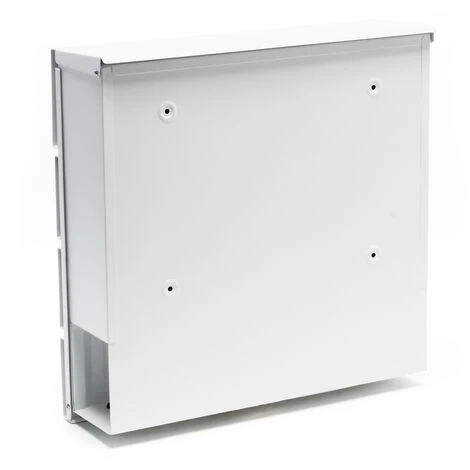 WILTEC Designer Boîte Aux Lettres Boîte Aux Lettres V15 Blanc Temps De Journaux Boîte Postale Enduit De Poudre – Image 4