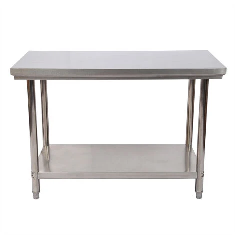 WILTEC Table De Travail En Acier Inoxydable Table De Jardin 120 X 60 X 85 Cm – Image 2