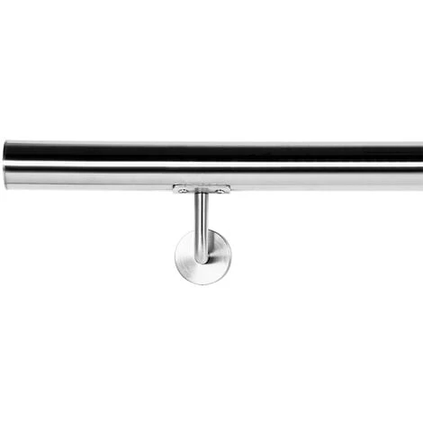 WILTEC Kit Main Courante Rambarde Support Mural 50 Cm Dispositif De Fixation Escaliers Acier Affiné V2A – Image 5