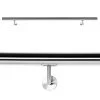 WILTEC Kit Main Courante Rambarde Support Mural 200 Cm Dispositif De Fixation Escaliers Acier Affiné V2A