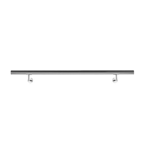 WILTEC Kit Main Courante Rambarde Support Mural 90 Cm Dispositif De Fixation Escaliers Acier Affiné V2A – Image 2