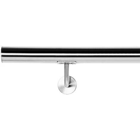 WILTEC Kit Main Courante Rambarde Support Mural 90 Cm Dispositif De Fixation Escaliers Acier Affiné V2A – Image 5