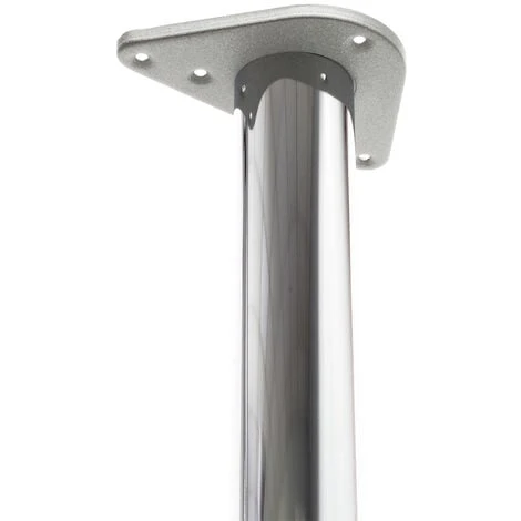 WILTEC Pied De Table Acier Inoxydable Lot De 4 Pieds Chromé Support De Table Réglable 1100mm Ø60mm – Image 4