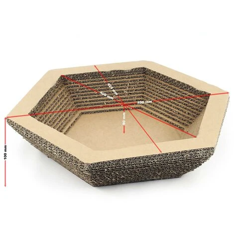 WILTEC Griffoir Carré Meuble Pour Chat Entretien De Griffes Grattoir Patin à Gratter Animaux Jeux – Image 3