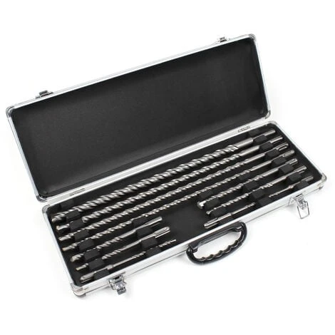 WILTEC XPOtool SDS Plus Lot De 11 Forets à Pierre Acier Au Carbone Lot De Forets Pour Marteau Perforateur Pour Maçonnerie Et Béton