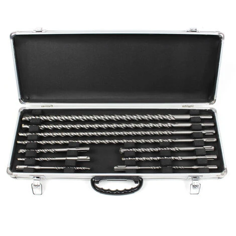 WILTEC XPOtool SDS Plus Lot De 11 Forets à Pierre Acier Au Carbone Lot De Forets Pour Marteau Perforateur Pour Maçonnerie Et Béton – Image 3