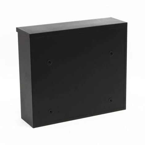 WILTEC Boite Aux Lettres Boite Postale Murale Design Noire Revêtement Par Poudre Mailbox V12 – Image 4