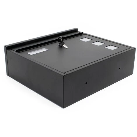 WILTEC Boite Aux Lettres Boite Postale Murale Design Noire Revêtement Par Poudre Mailbox V12 – Image 5