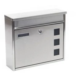 WILTEC Boite Aux Lettres Boite Postale Murale Acier Inoxydable Mailbox V12