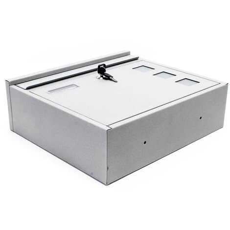 WILTEC Boite Aux Lettres Boite Postale Murale Design Argenté Revêtement Par Poudre Mailbox V12 – Image 5