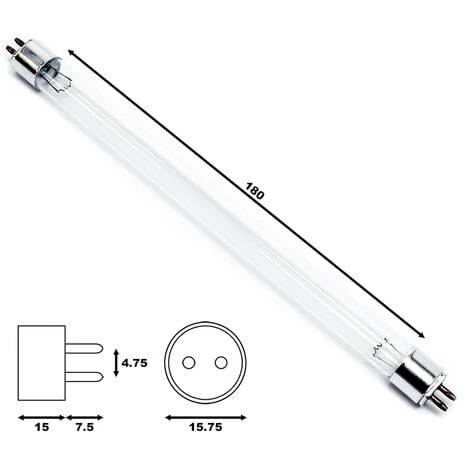 WILTEC Naturwater NW- RO Pièce Détachée Lampe UV T5 6 Watts Filtre à Eau Osmose Inverse – Image 2