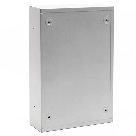 WILTEC Boite Aux Lettres Moderne Argenté Avec Serrure à Combinaison Boite Murale Revêtement En Poudre – Image 3