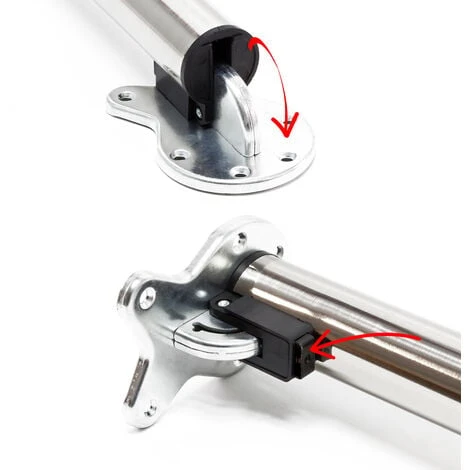 WILTEC Pied De Table Lot De 4 Nickel Support De Table Réglable En Hauteur 70-110cm – Image 4