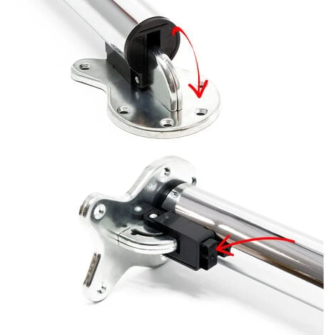 WILTEC Pied De Table Lot De 4 Chromé Support De Table Réglable En Hauteur 70-110cm – Image 4