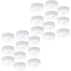 WILTEC 20x Détecteur De Fumée Batterie 9V Volume D’alarme 85dB DIN EN 14604 Certifié Détecteur D’incendie