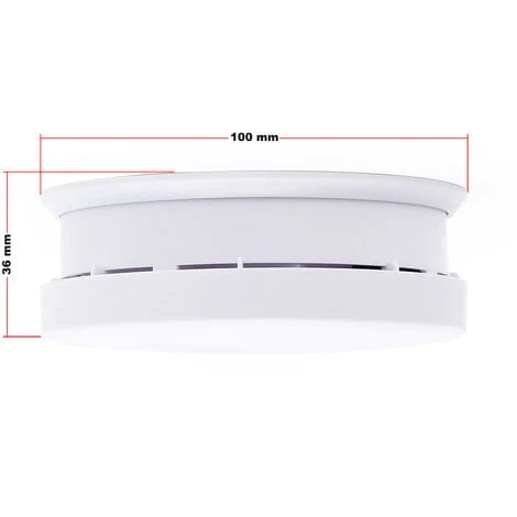 WILTEC 20x Détecteur De Fumée Batterie 9V Volume D’alarme 85dB DIN EN 14604 Certifié Détecteur D’incendie – Image 3