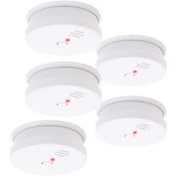 WILTEC 5x Détecteur De Fumée Batterie 9V Volume D’alarme 85dB DIN EN 14604 Certifié Détecteur D’incendie