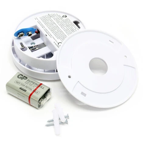 WILTEC 2x Détecteur De Fumée Batterie 9V Volume D’alarme 85dB DIN EN 14604 Certifié Détecteur D’incendie – Image 4