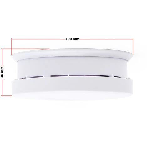 WILTEC 40x Détecteur De Fumée Batterie 9V Volume D’alarme 85dB DIN EN 14604 Certifié Détecteur D’incendie – Image 3