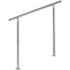 WILTEC Rampe D’escalier Acier Affiné V2A Sans Tige 80 Cm Rambarde Main Courante Balustrade