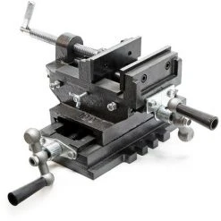 WILTEC Étau De Machine 2 Axes 100mm Étau Pour Table Croisée Table De Fraisage Ou Bien Établi