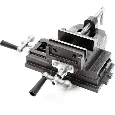 WILTEC Étau De Machine 2 Axes 100mm Étau Pour Table Croisée Table De Fraisage Ou Bien Établi – Image 2