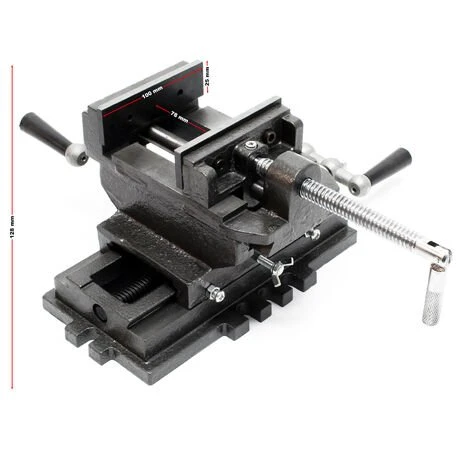 WILTEC Étau De Machine 2 Axes 100mm Étau Pour Table Croisée Table De Fraisage Ou Bien Établi – Image 3