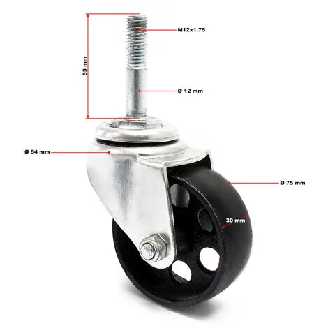 WILTEC Pièce Détachée Vérin De Fosse Pour Boite à Vitesse Roue De Rechange Roulette Jack Transmission – Image 2