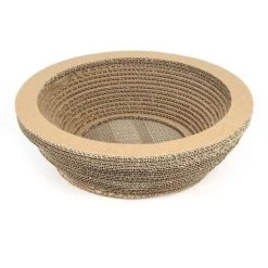 WILTEC Griffoir Rond Plat Carton Meuble Pour Chat Entretien De Griffes Grattoir Patin à Gratter Animaux