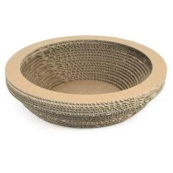 WILTEC Griffoir Rond En Carton Meuble Pour Chat Entretien De Griffes Grattoir Patin à Gratter Animaux