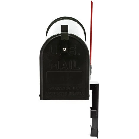 WILTEC Boite Aux Lettres US Mailbox Design Américain Noir Avec Un Support Mural Correspondant – Image 2