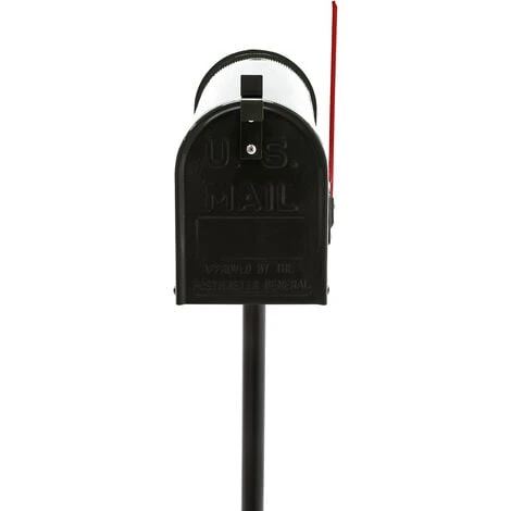 WILTEC Boite Aux Lettres US Mailbox Design Américain Noir Avec Pied De Support Correspondant – Image 2
