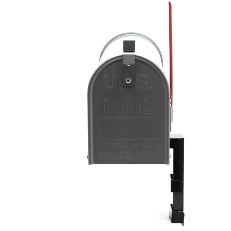 WILTEC Boite Aux Lettres US Mailbox Design Américain Argent-gris Avec Un Support Mural Correspondant – Image 2