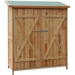 WILTEC Abri De Jardin Bois XXL Remise Cabane Pour Outils Armoire De Jardin Stockage Rangement Extérieur