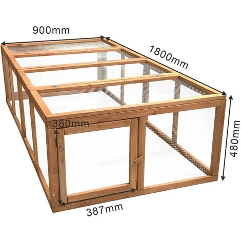 WILTEC Clapier à Lapin XXL Cage Pour Petits Animaux Avec Enclos Parc Rongeurs Élevage Basse-cour Ferme – Image 4