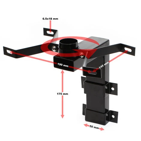 WILTEC Support Mural Boite Aux Lettres Style Américain Boite Postale Design US Mailbox – Image 2