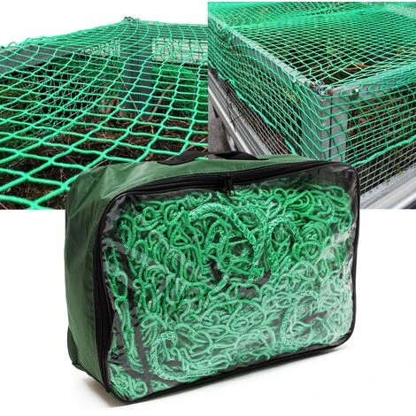 WILTEC Filet Remorque Transport Bagages Sécurité Charge Protection Filet Arrimage 3 X 6 M Conteneur Halage – Image 2