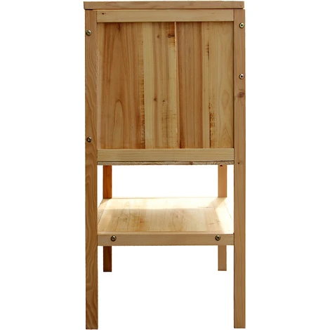 WILTEC Cage Pour Rongeurs Bois Petits Rongeurs Couvercle Rabattable Souris Rat Grange Étable Abri Animaux – Image 4