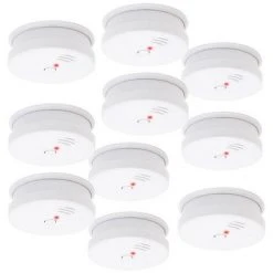 WILTEC 10 Detecteurs De Fumee Alarme Avertisseur Anti Incendie Pile 9v Certifie En 1460