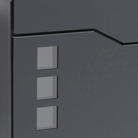 WILTEC Boite Lettre V20 Anthracite Fixation Murale Revêtue Poudre Porte Journal Revues – Image 5