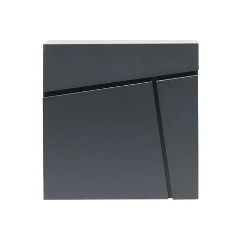 WILTEC Boite Lettres V23 Anthracite Murale Revêtue Par Poudre Porte Journal Magazine – Image 4