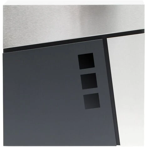 WILTEC Boite Lettres Moderne Design V24 Anthracite Fixation Murale Revêtue Poudre Porte Journal Inox – Image 4