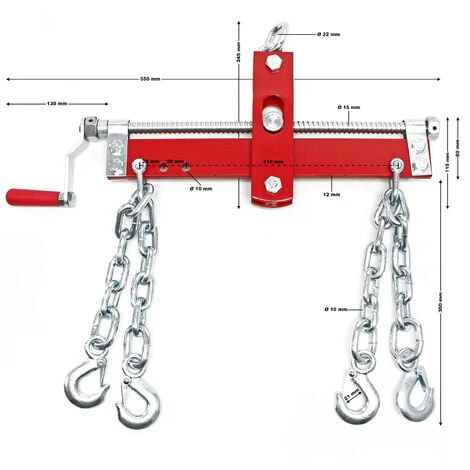 WILTEC 900kg Équilibreur Charge Grues Atelier Positionnement Levage Moteur Traverse Balancier Garage – Image 2