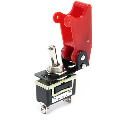 WILTEC Bouton D'arrêt D'urgence, 20A / 12V, Knock-Out En Rouge ON-OFF – Image 3