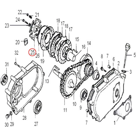 WILTEC Pièce Détachée Support De Masselotte Pour Embrayage à Bain D'huile 6.5 CV – Image 2