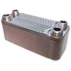 WILTEC Hrale Échangeur De Chaleur Thermique Inox 30 Plaques Max. 66 KW Eau Solaire