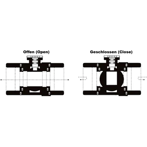 WILTEC Vanne 2 Voies Motorisée Motovanne Électrovanne De Zone Deux à Bille Chauffage DN20 26.9mm (3/4") – Image 2