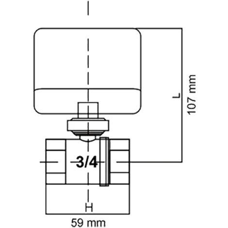 WILTEC Vanne 2 Voies Motorisée Motovanne Électrovanne De Zone Deux à Bille Chauffage DN20 26.9mm (3/4") – Image 4