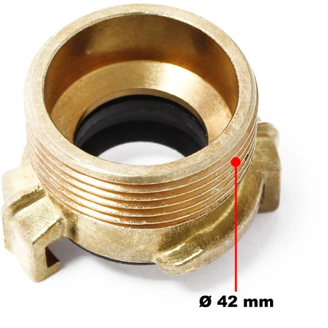 WILTEC Laiton Raccord Rapide Tuyau D'eau DN32 (1 1/4") Filetage Mâle – Image 2