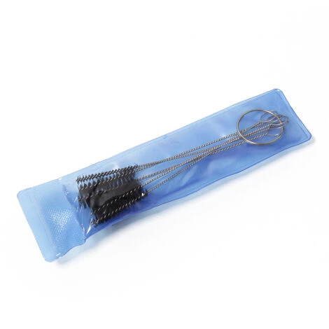WILTEC Airbrush Brosses En Nylon Et Fil Inox De Nettoyage Pour Pistolets Aérographe